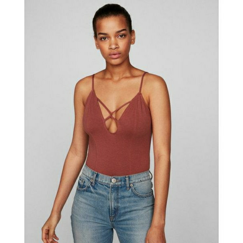 Express One Eleven Strappy Thong Bodysuit